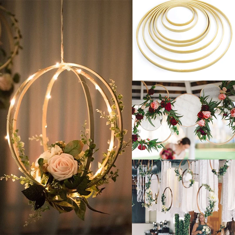 5Pcs Floral Hoop Wreath Wood Bamboo Circle Ring Hoop DIY Door Hanging Craft For Wedding Party Decoration Easter decor for Home
5Pcs Floral Hoop Wreath Wood Bamboo Circle Ring Hoop DIY Door Hanging Craft For Wedding Party Decoration Easter decor for Home