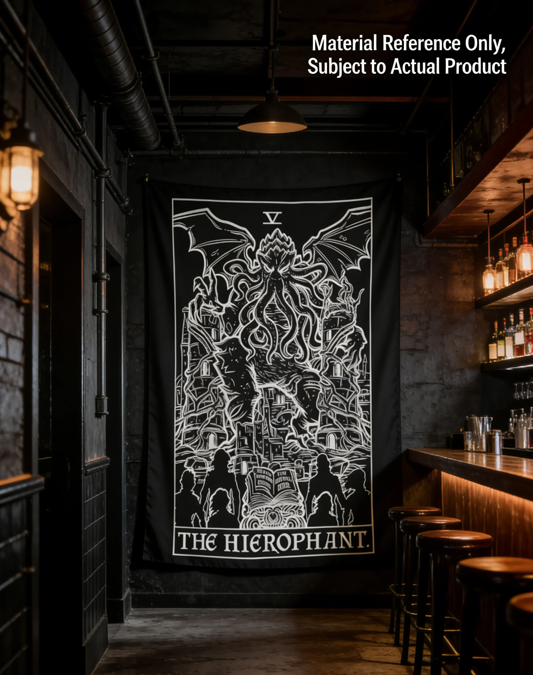 Cthulhu The Hierophant Tarot Tapestry Gothic Wall Hanging for Bar Bedroom Decor
Cthulhu The Hierophant Tarot Tapestry Gothic Wall Hanging for Bar Bedroom Decor