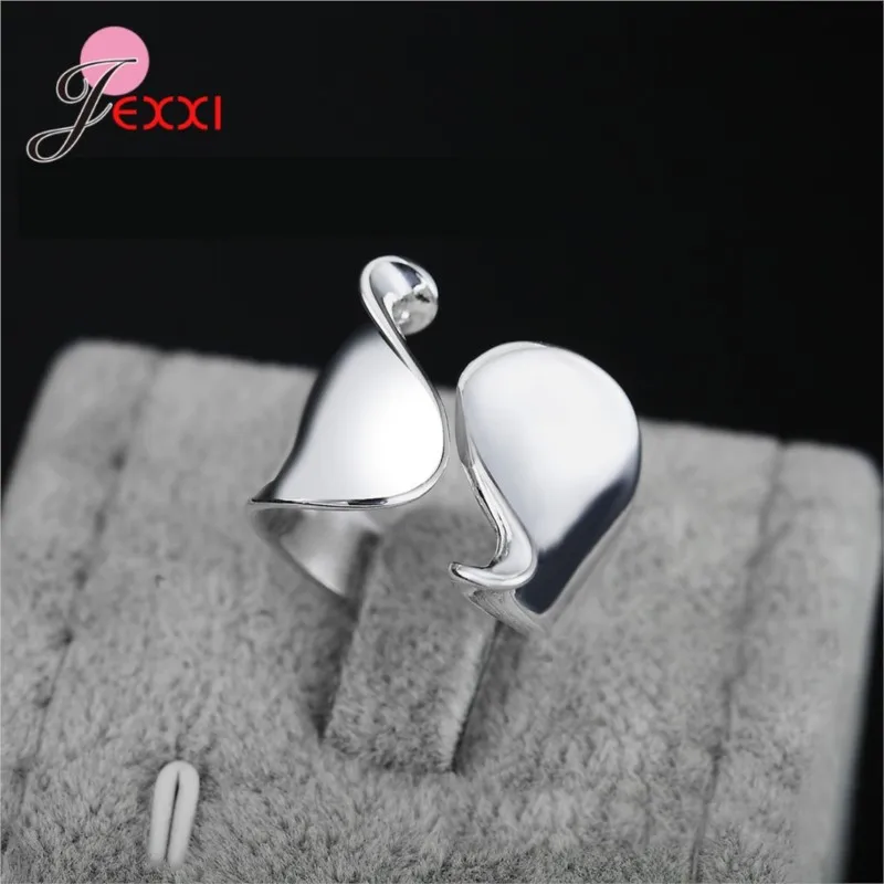 Genuine 925 Sterling Silver Opening Finger Rings For Women Wide Smooth Adjustable Christmas Engagement Jewelry Anel
Genuine 925 Sterling Silver Opening Finger Rings For Women Wide Smooth Adjustable Christmas Engagement Jewelry Anel