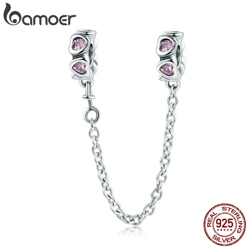 Bamoer, 100% стерлинговое серебро 925 пробы, сладкое розовое сердце, защитная цепочка, стопор, подходит для женщин, браслет-подвеска, ювелирные изделия «сделай сам», SCC562
Bamoer, 100% стерлинговое серебро 925 пробы, сладкое розовое сердце, защитная цепочка, стопор, подходит для женщин, браслет-подвеска, ювелирные изделия «сделай сам», SCC562