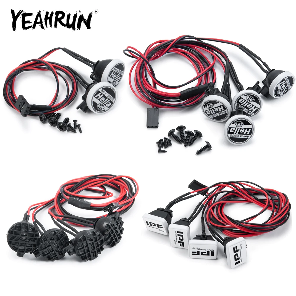YEAHRUN Roof 4 LED Lights Kit Headlights Spotlight for Axial SCX10 90046 Wraith RR10 TRX4 TRX6 1/10 RC Crawler Car Accessories
YEAHRUN Roof 4 LED Lights Kit Headlights Spotlight for Axial SCX10 90046 Wraith RR10 TRX4 TRX6 1/10 RC Crawler Car Accessories