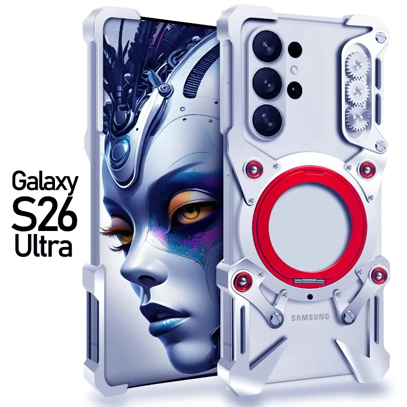Luxury heat dissipation Rotating Stand for Samsung Galaxy s22 S23 S24 S25 S26 Ultra Case Metal Mechanical Arm Hollow out Funda
Luxury heat dissipation Rotating Stand for Samsung Galaxy s22 S23 S24 S25 S26 Ultra Case Metal Mechanical Arm Hollow out Funda