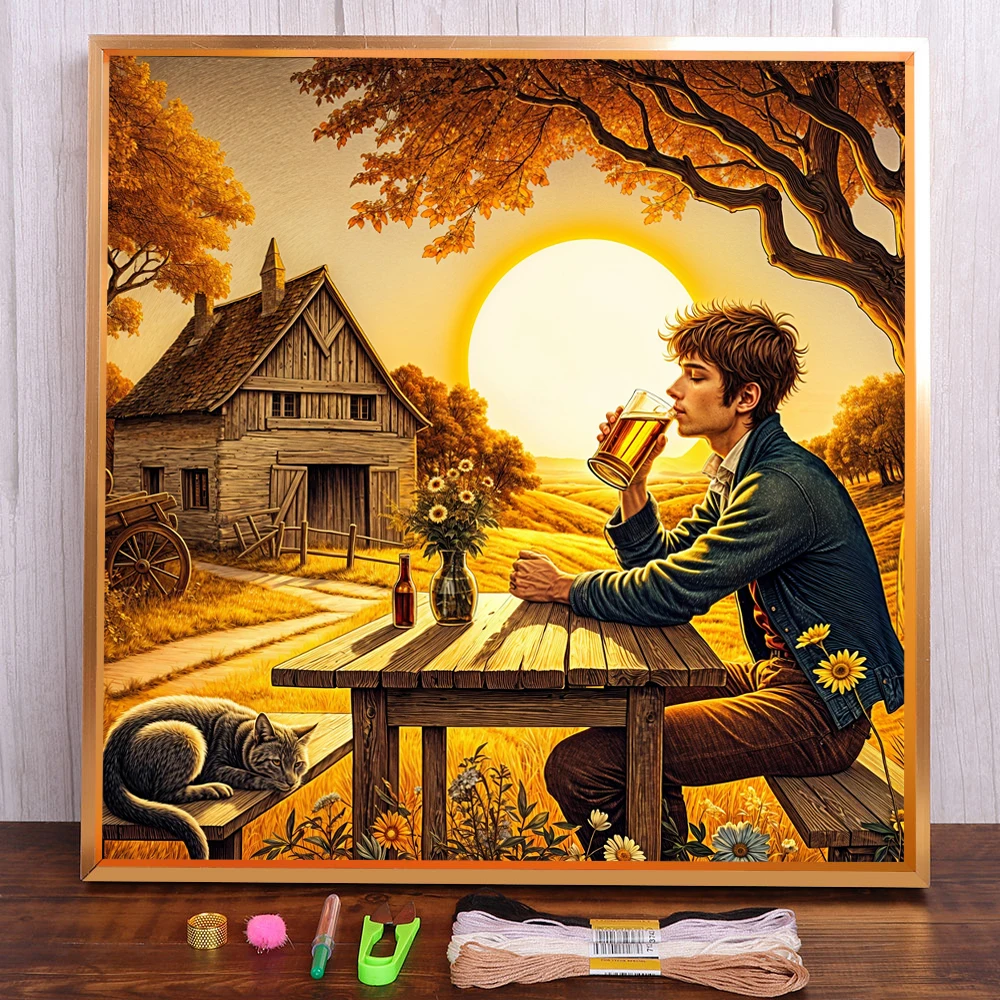 Sunset Man Printed Canvas 11CT Cross-Stitch DIY Embroidery Set DMC Threads Painting Handmade Knitting Hobby Gift Package Design
Sunset Man Printed Canvas 11CT Cross-Stitch DIY Embroidery Set DMC Threads Painting Handmade Knitting Hobby Gift Package Design