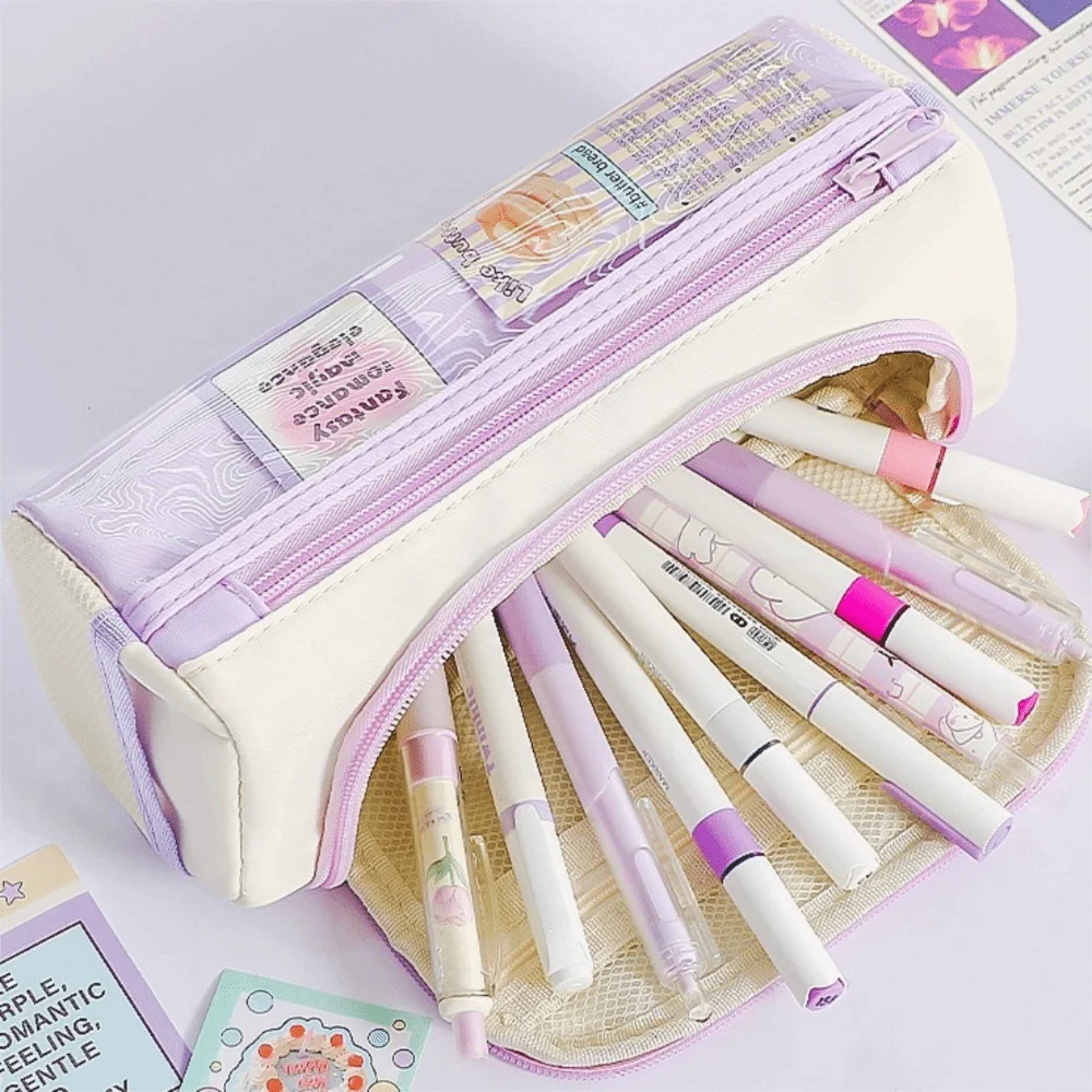 Makeup Bag Cartoon Star Pencil Case Large Capacity Cosmetics Storage Korean Pencil Bag Portable Zipper Stationery Storage Bag 
Makeup Bag Cartoon Star Pencil Case Large Capacity Cosmetics Storage Korean Pencil Bag Portable Zipper Stationery Storage Bag