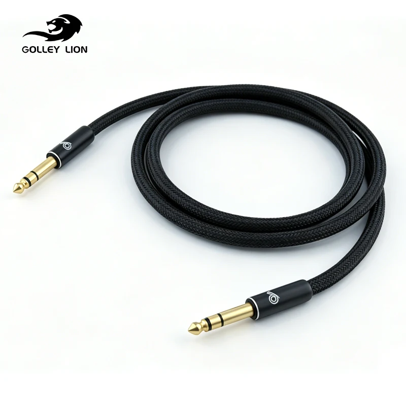 Gold-Plated 1/4 Inch TRS Instrument Guitar Cable Nylon Braided Stereo Balanced Audio Cord with Tinned Copper Conductor
Gold-Plated 1/4 Inch TRS Instrument Guitar Cable Nylon Braided Stereo Balanced Audio Cord with Tinned Copper Conductor