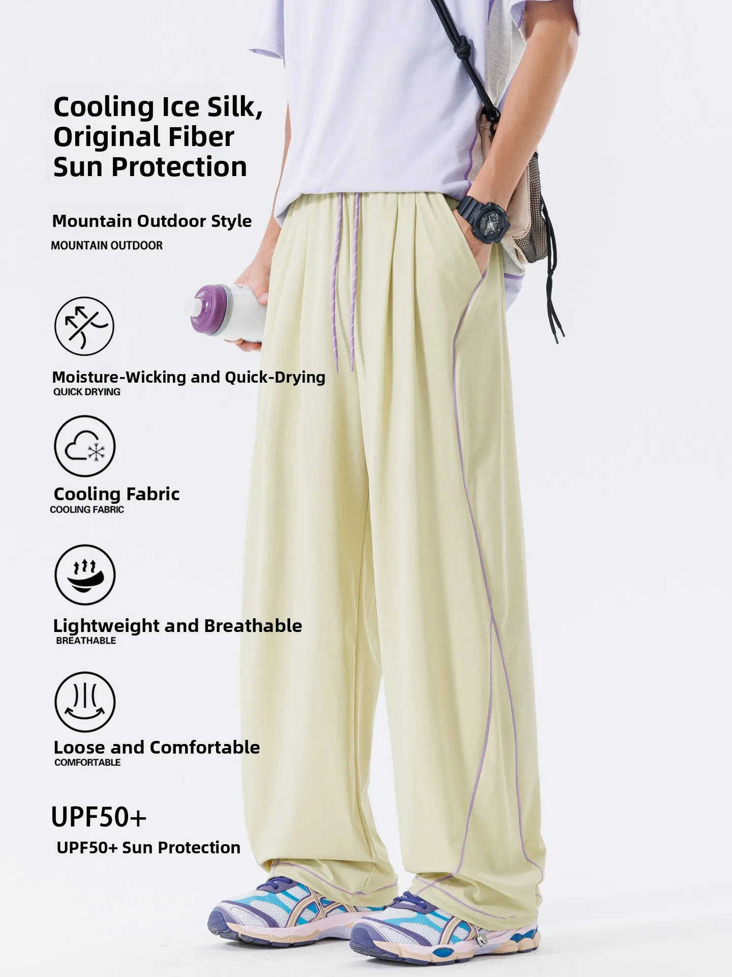 Outdoor Ice Silk Cool Sensation Color Block Sports Casual Pants Men's Lightweight Breathable Quick Dry Sun Protection Long Tr...
Outdoor Ice Silk Cool Sensation Color Block Sports Casual Pants Men's Lightweight Breathable Quick Dry Sun Protection Long Tr...