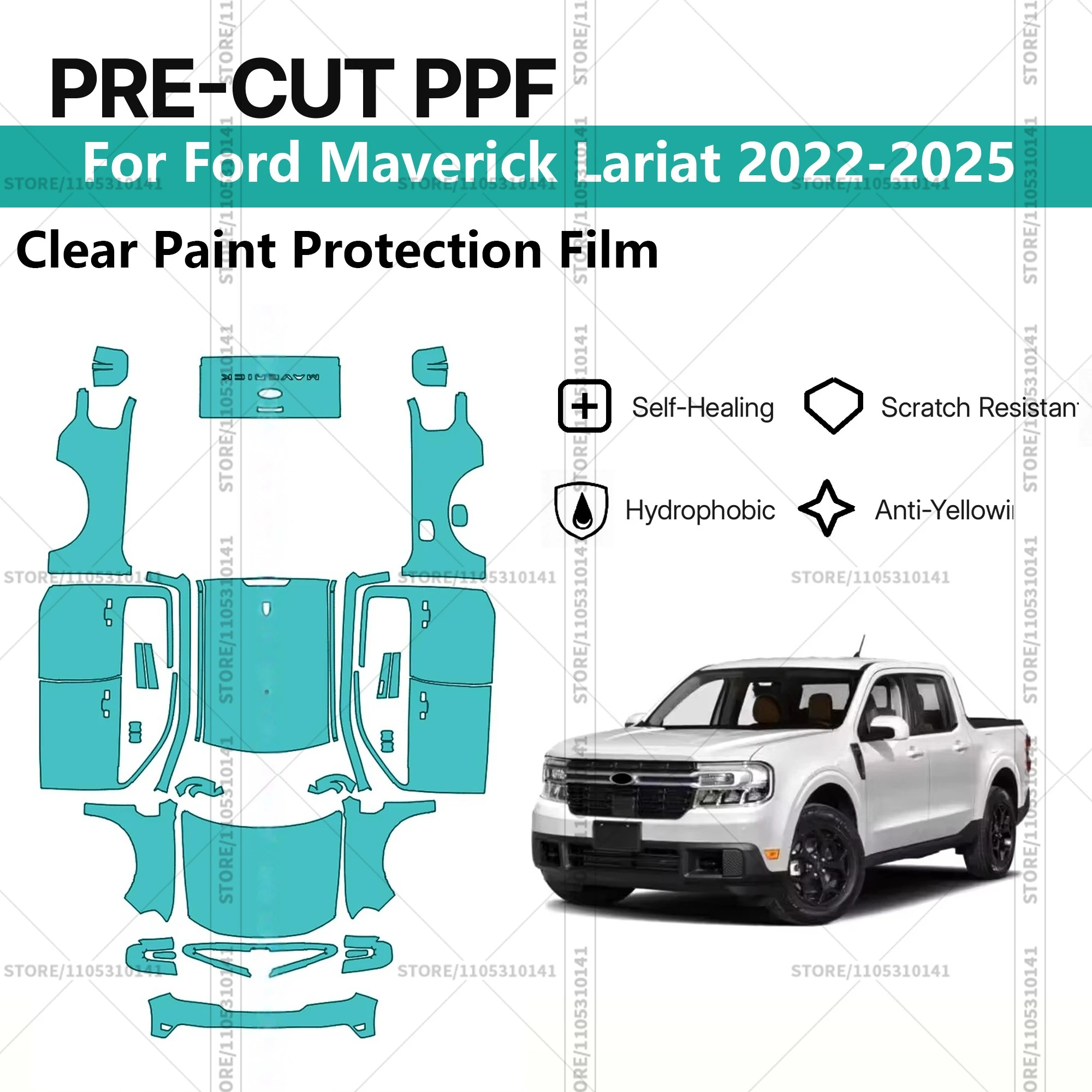 Предварительно нарезанная прозрачная защитная пленка PPF для автомобиля, полная защита кузова для Ford Maverick Lariat 2022-2025
Предварительно нарезанная прозрачная защитная пленка PPF для автомобиля, полная защита кузова для Ford Maverick Lariat 2022-2025