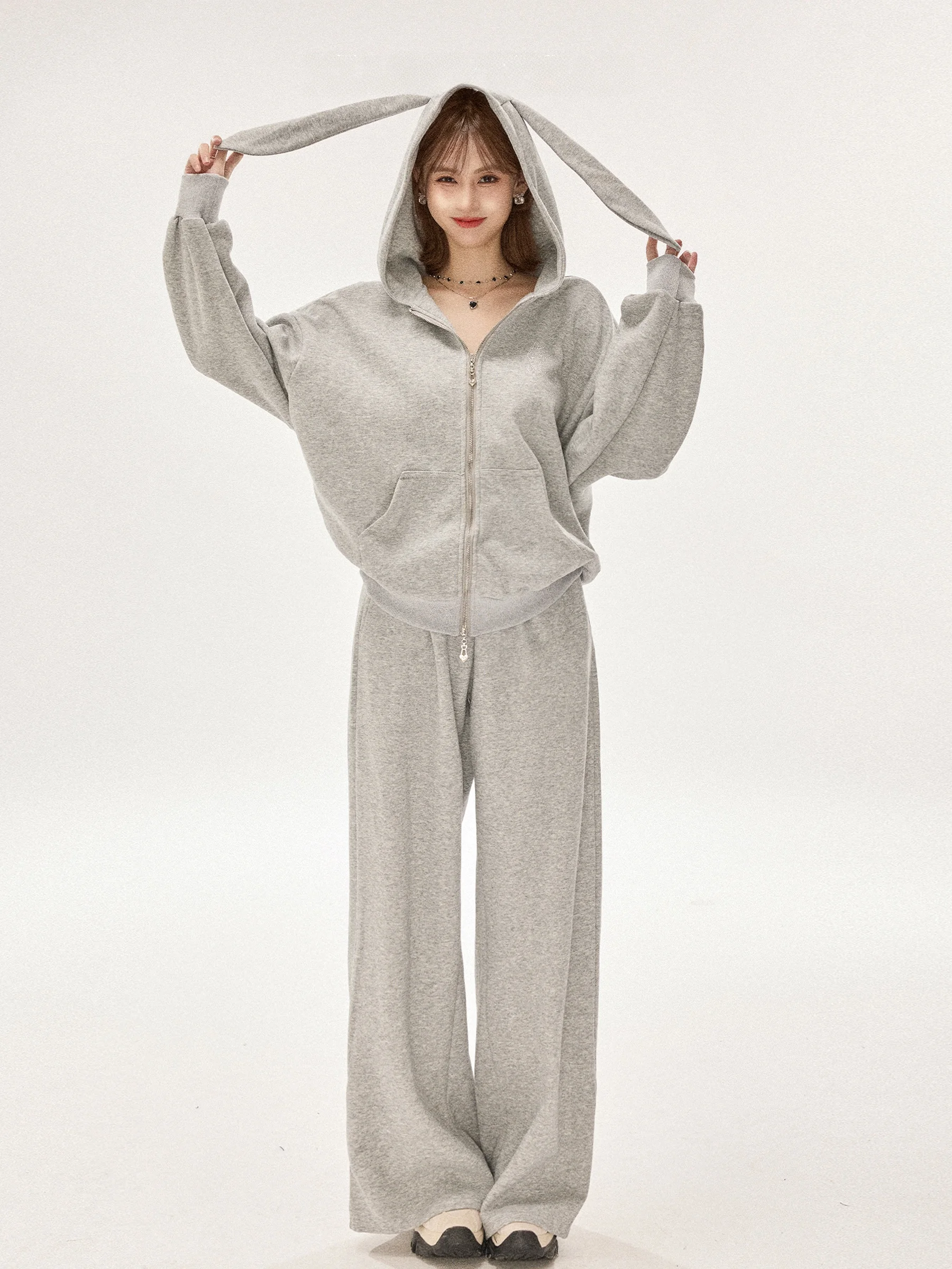 ay Casual Sportswear Set Women's Autumn Rabbit Ear Hoodie Jaet High Waist Straight Leg Pants Two Piece Set Faionable Ou...
ay Casual Sportswear Set Women's Autumn Rabbit Ear Hoodie Jaet High Waist Straight Leg Pants Two Piece Set Faionable Ou...
