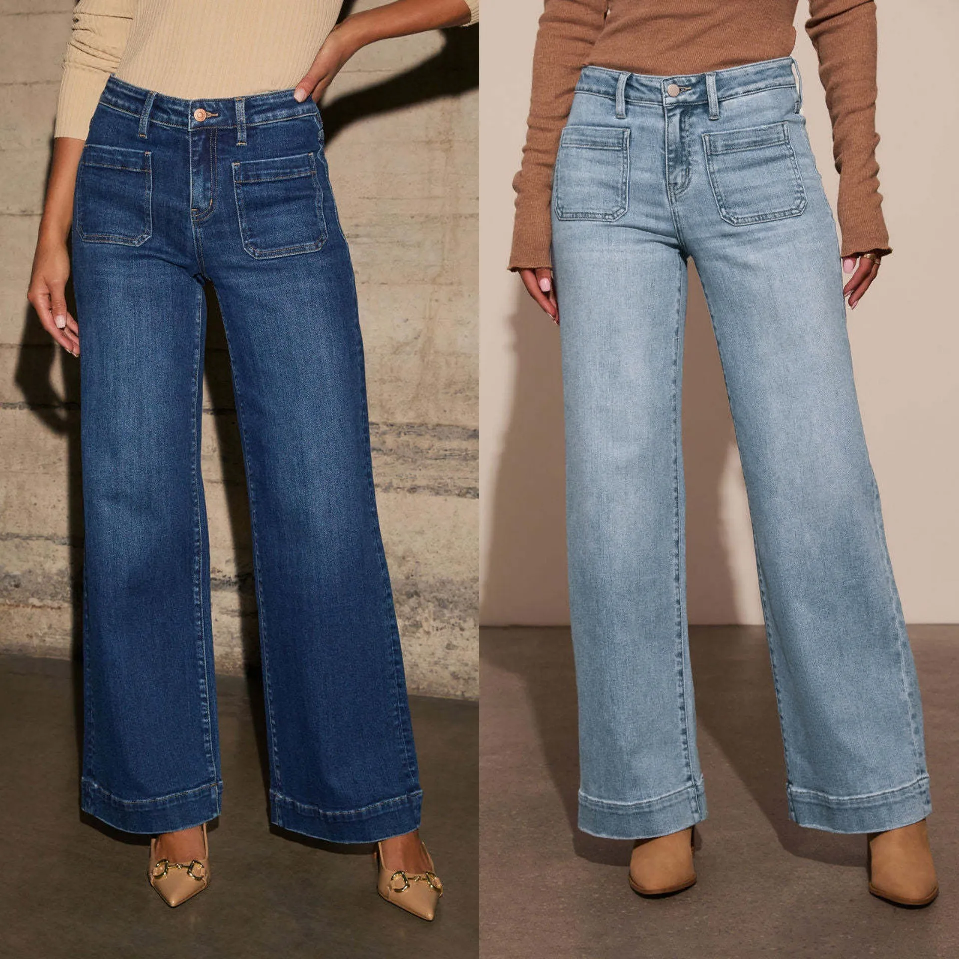 2026 New Fashion Women's Denim Jeans High Waist Long Trousers with Pockets Vintage Style Wide Leg Pants Slim Bottoms Streetwear
2026 New Fashion Women's Denim Jeans High Waist Long Trousers with Pockets Vintage Style Wide Leg Pants Slim Bottoms Streetwear