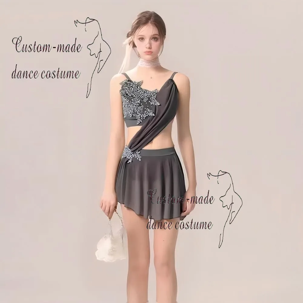 Vintage Artistic Black Custom Lyrical Dance Costume
Vintage Artistic Black Custom Lyrical Dance Costume