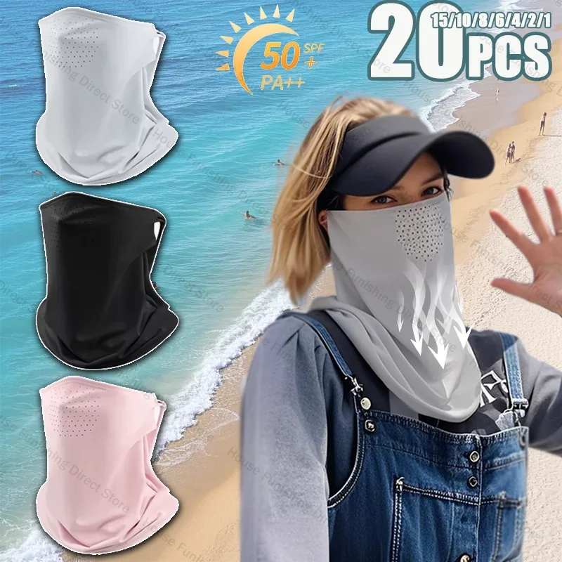 1-20PCS Summer Ice Silk Hanging Ear Sunscreen Mask Men And Women Anti-Ultraviolet Neck Shield Outdoor Sports Sunshade Breathable
1-20PCS Summer Ice Silk Hanging Ear Sunscreen Mask Men And Women Anti-Ultraviolet Neck Shield Outdoor Sports Sunshade Breathable