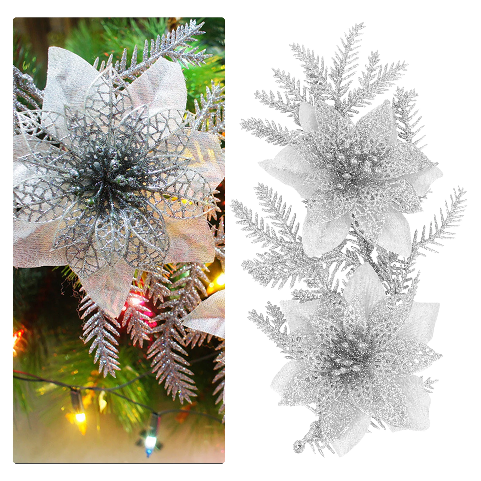 2pcs Christmas Tree Decorations Simulated Flower Ornaments Shining Lantern Home DIY Wreath Craft Party Supplies Cloth Plastic
2pcs Christmas Tree Decorations Simulated Flower Ornaments Shining Lantern Home DIY Wreath Craft Party Supplies Cloth Plastic