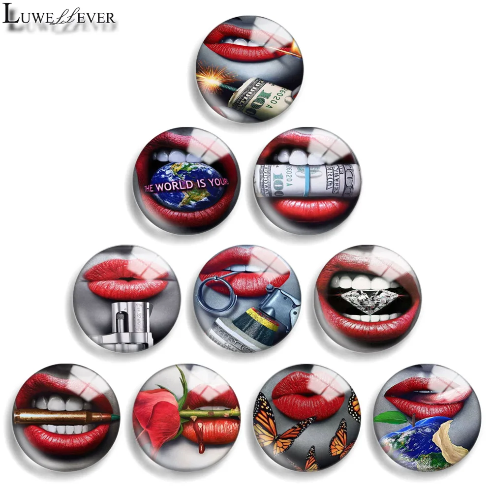12mm 14mm 20mm 25mm 30mm 40mm 766 Red Lips Mix Round Glass Cabochon Jewelry Finding 18mm Snap Button Charm Bracelet
12mm 14mm 20mm 25mm 30mm 40mm 766 Red Lips Mix Round Glass Cabochon Jewelry Finding 18mm Snap Button Charm Bracelet