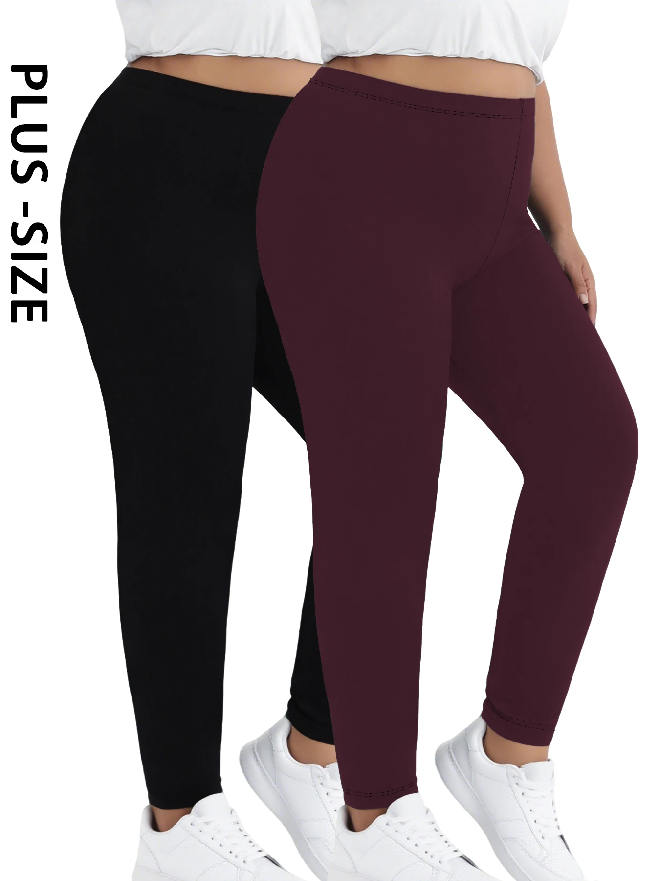 2 pack Plus Size Women's Super Soft Low Rise Leggings, High Elasticity for Workout Yoga Running and Daily Casual Wear
2 pack Plus Size Women's Super Soft Low Rise Leggings, High Elasticity for Workout Yoga Running and Daily Casual Wear