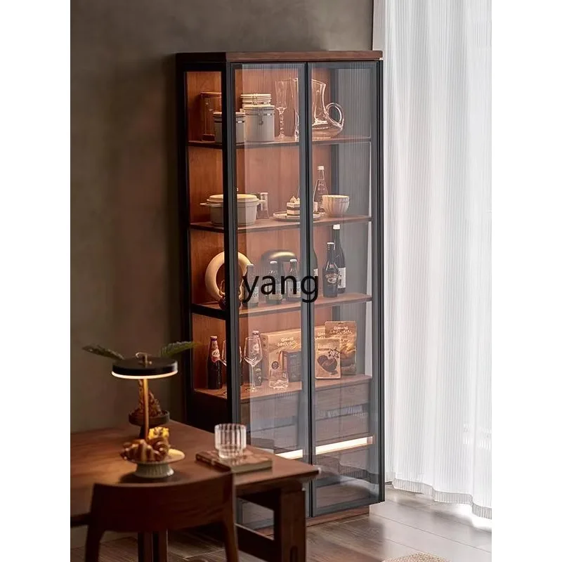 YJQQ solid wood floor-to-ceiling bookcase, black walnut glass display case, whole wall living room tea set combination
YJQQ solid wood floor-to-ceiling bookcase, black walnut glass display case, whole wall living room tea set combination