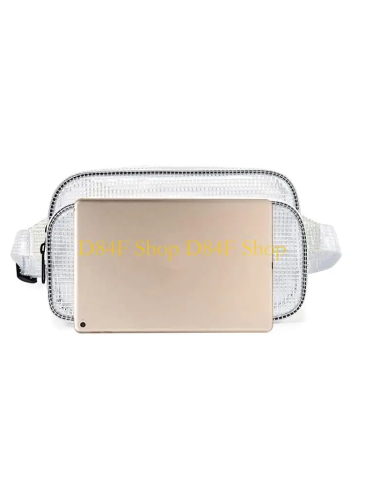 D84F Multipurpose Transparent Waist Bag Adjustable Belt PVC Construction Essential
D84F Multipurpose Transparent Waist Bag Adjustable Belt PVC Construction Essential