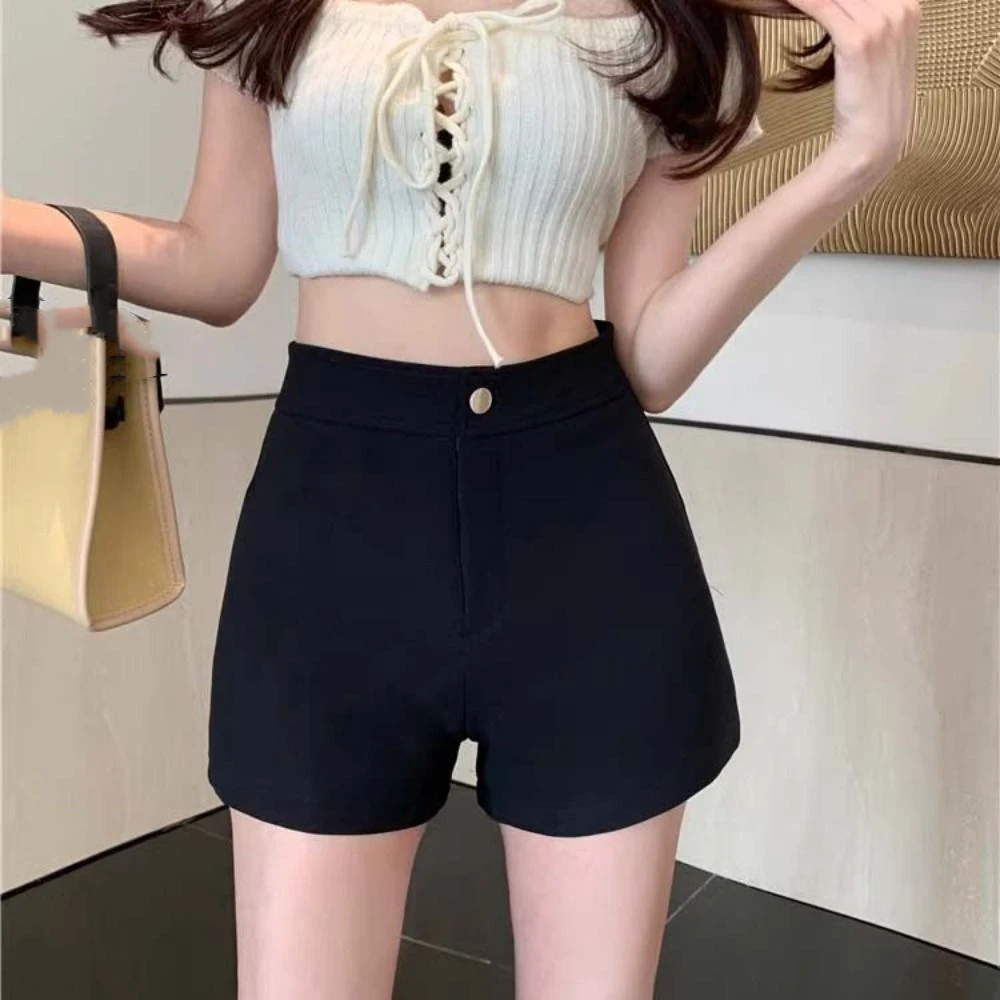 Модные широкие шорты с высокой талией, облегающие универсальные шорты для горячих женщин, брюки, женская одежда, летние шорты для клуба 
Модные широкие шорты с высокой талией, облегающие универсальные шорты для горячих женщин, брюки, женская одежда, летние шорты для клуба