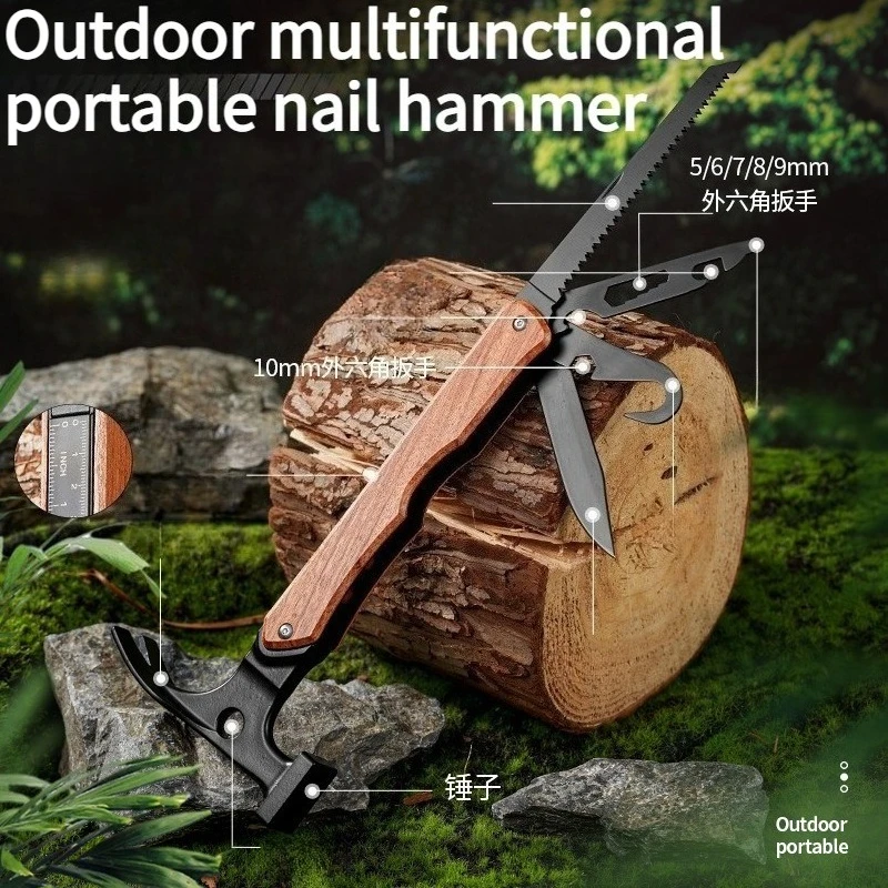 Outdoor Multifunctional Sheep Horn Hammer Camping Tent Nail Hammer Survival and Self-defense Portable Combination Tool
Outdoor Multifunctional Sheep Horn Hammer Camping Tent Nail Hammer Survival and Self-defense Portable Combination Tool