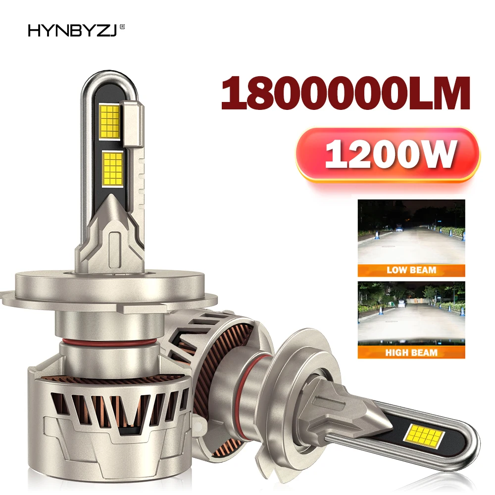H4 H7 Canbus LED Car LED Headlight 1200W 1800000LM H1 H8 H9 H11 9005 HB3 9006 HB4 Auto LED Lamp High Power Fog Light 6000K 12V
H4 H7 Canbus LED Car LED Headlight 1200W 1800000LM H1 H8 H9 H11 9005 HB3 9006 HB4 Auto LED Lamp High Power Fog Light 6000K 12V