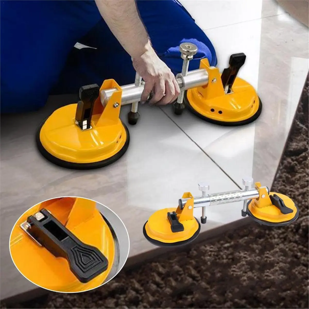 ABUA Suction Cup Leveling Joint Suction Lifting Fixing Device for Tiles, Marble, and Glass - Strong Vacuum Lifting Device
ABUA Suction Cup Leveling Joint Suction Lifting Fixing Device for Tiles, Marble, and Glass - Strong Vacuum Lifting Device