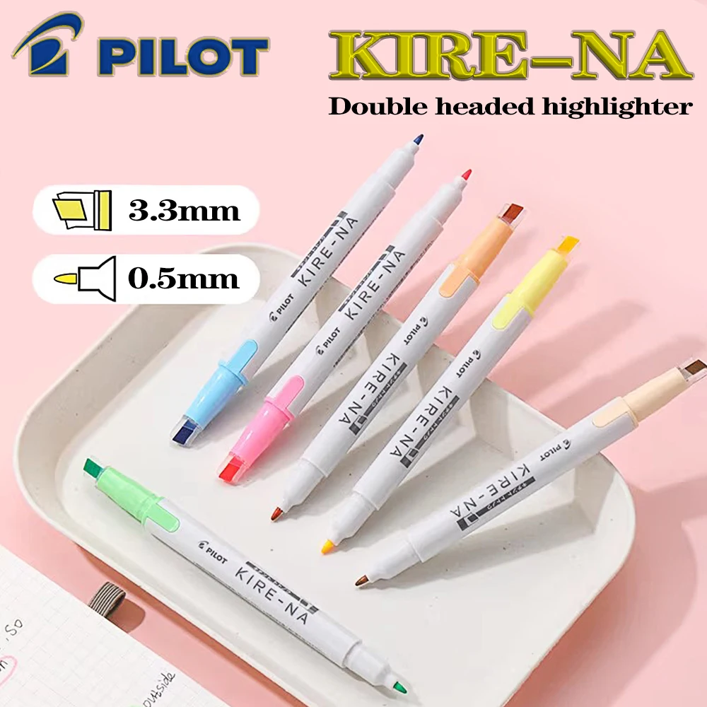 1PC Japan PILOT Double Headed Highlighter Pen KIRE-NA Quick-drying Color Marker Limited Kawaii Stationery School Supplies
1PC Japan PILOT Double Headed Highlighter Pen KIRE-NA Quick-drying Color Marker Limited Kawaii Stationery School Supplies