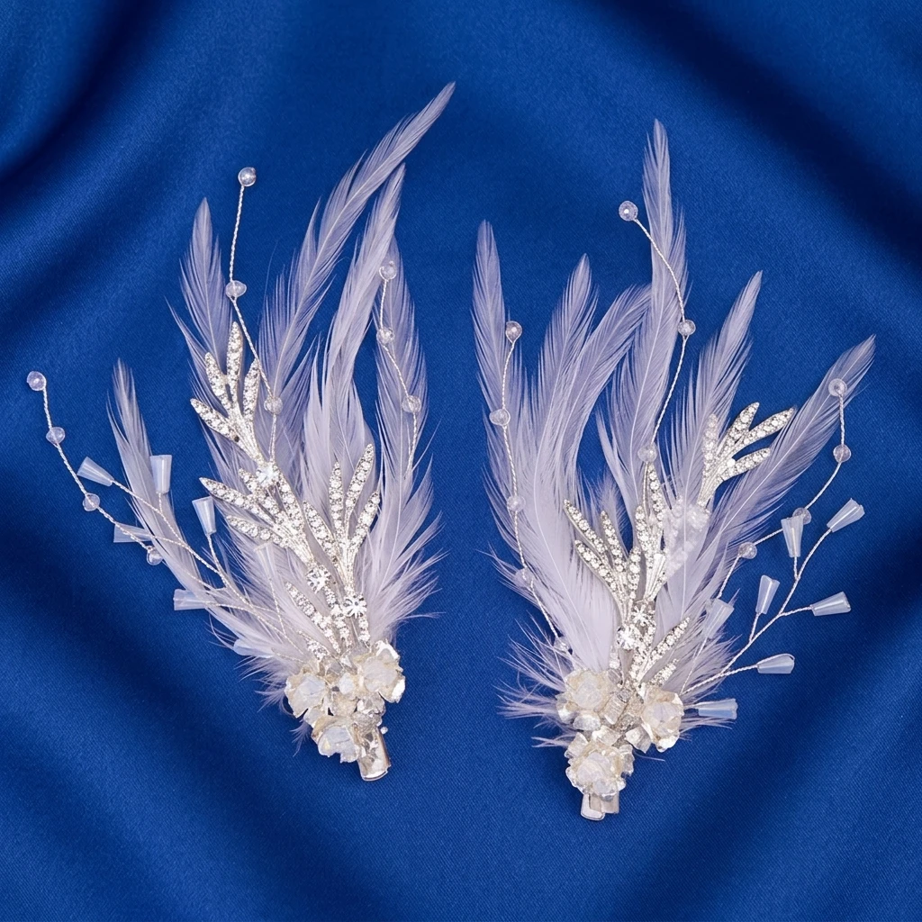 Feather Hair Clip Bridal Hair Accessories Clip Hair Jewelry Feather Hairband Tiaras Hairpin Decoration Wedding Headpiece
Feather Hair Clip Bridal Hair Accessories Clip Hair Jewelry Feather Hairband Tiaras Hairpin Decoration Wedding Headpiece
