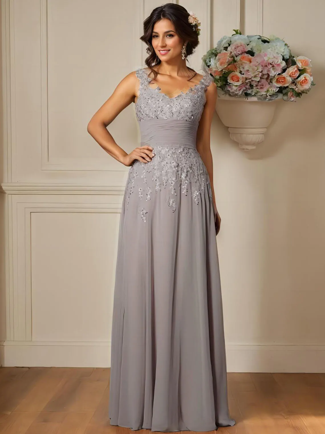 Fashions Elegant A-Line Prom Evening Dress Sleeveless Chiffon Appliques Scoop Neck Floor-Length Formal Gown 2025 Free Customized
Fashions Elegant A-Line Prom Evening Dress Sleeveless Chiffon Appliques Scoop Neck Floor-Length Formal Gown 2025 Free Customized