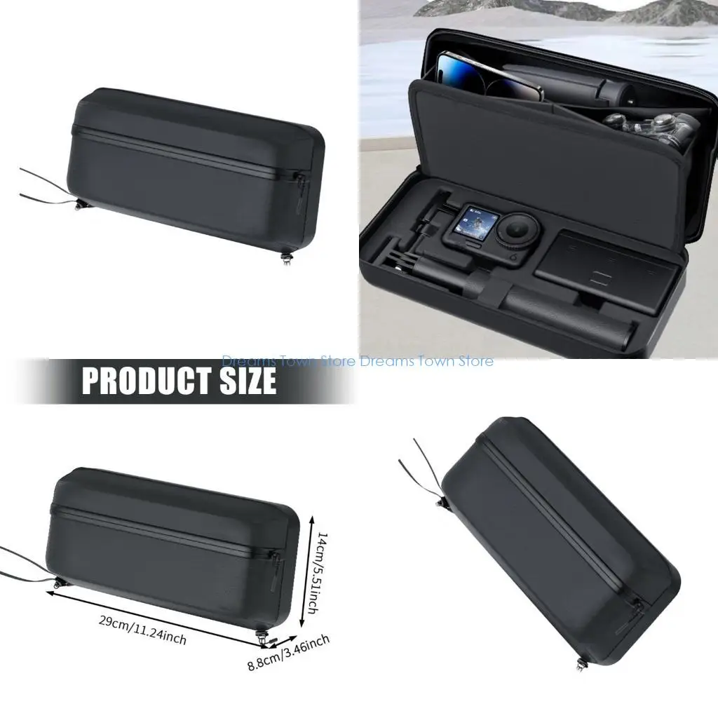 HX6A Compactly Protective Travel Bag For Action 6 Camera Carrying Case Featuring Water Resistant Design And Easy Access
HX6A Compactly Protective Travel Bag For Action 6 Camera Carrying Case Featuring Water Resistant Design And Easy Access
