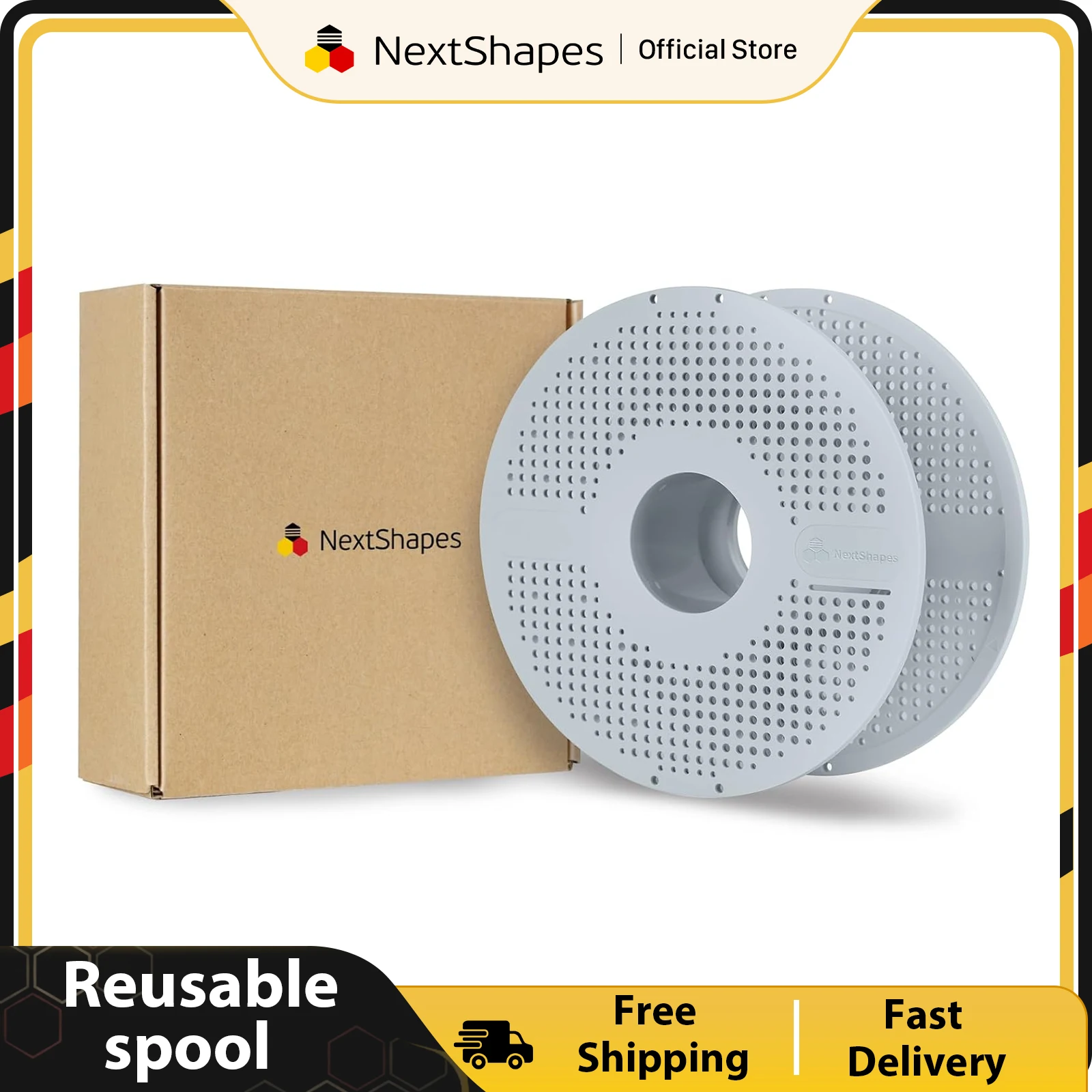 NextShapes For Bambu Lab Reusable Spool Holder For Spool-Less Filaments Compatible With The AMS/AMS Pro And AMS Lite