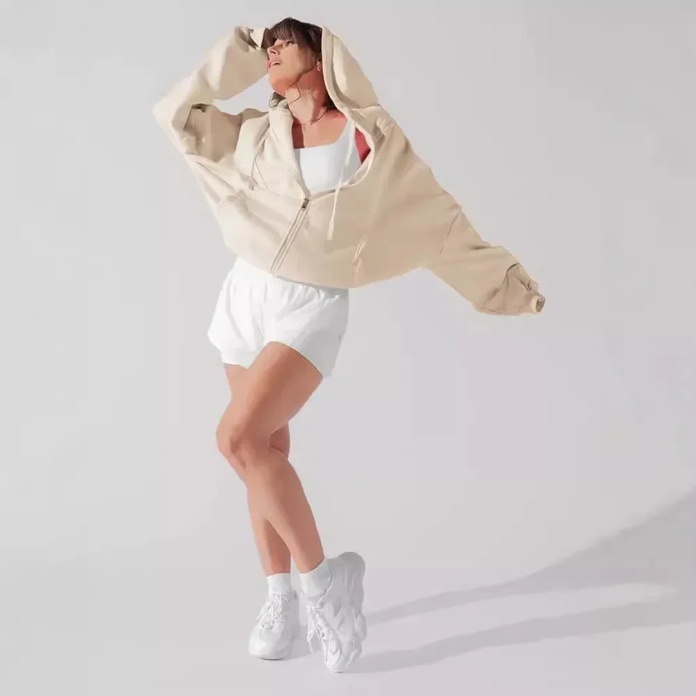 Hooded Sweater Women's Autumn and Winter Women's Loose Fashion Long Sleeve Cardigan Casual Solid Color Sports Coat
Hooded Sweater Women's Autumn and Winter Women's Loose Fashion Long Sleeve Cardigan Casual Solid Color Sports Coat