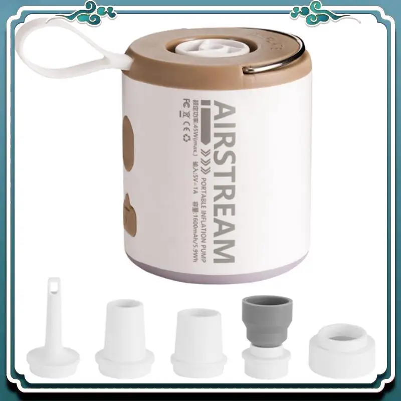 A65G-Portable Air Pump With Camping Light Multi-Functional Inflator/Deflator For Air Mattresses Swimming Rings Inflatable Cushio