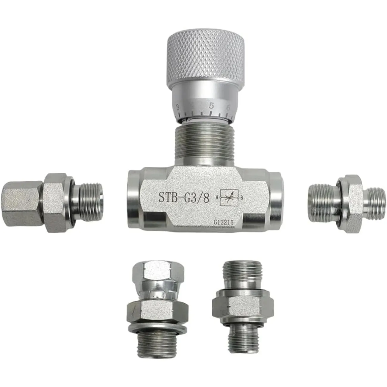 STB-G3/8 3/8" L08 For Mini Excavator Hydraulic Flow Control Valve Kit 5PCS Car Accessories
STB-G3/8 3/8" L08 For Mini Excavator Hydraulic Flow Control Valve Kit 5PCS Car Accessories