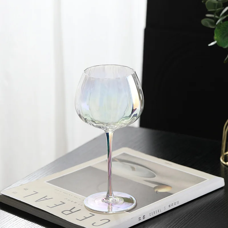 1 Piece Vintage Goblet 430ml Elegant Nordic Rainbow Colored Ripple Glass Goblet Large Capacity Red Wine Glass Cup Stemware
1 Piece Vintage Goblet 430ml Elegant Nordic Rainbow Colored Ripple Glass Goblet Large Capacity Red Wine Glass Cup Stemware
