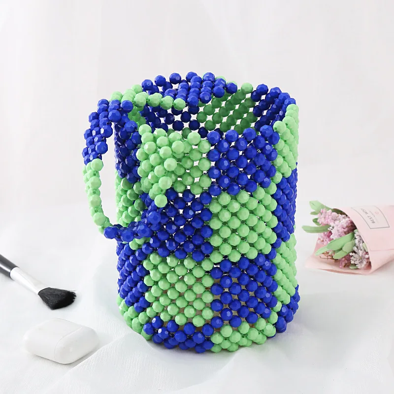 New Pearl Evening Bag Handwoven Spliced Design Beaded Mini Bucket Handbags for Women Fashion Casual Women's Bags Customization
New Pearl Evening Bag Handwoven Spliced Design Beaded Mini Bucket Handbags for Women Fashion Casual Women's Bags Customization