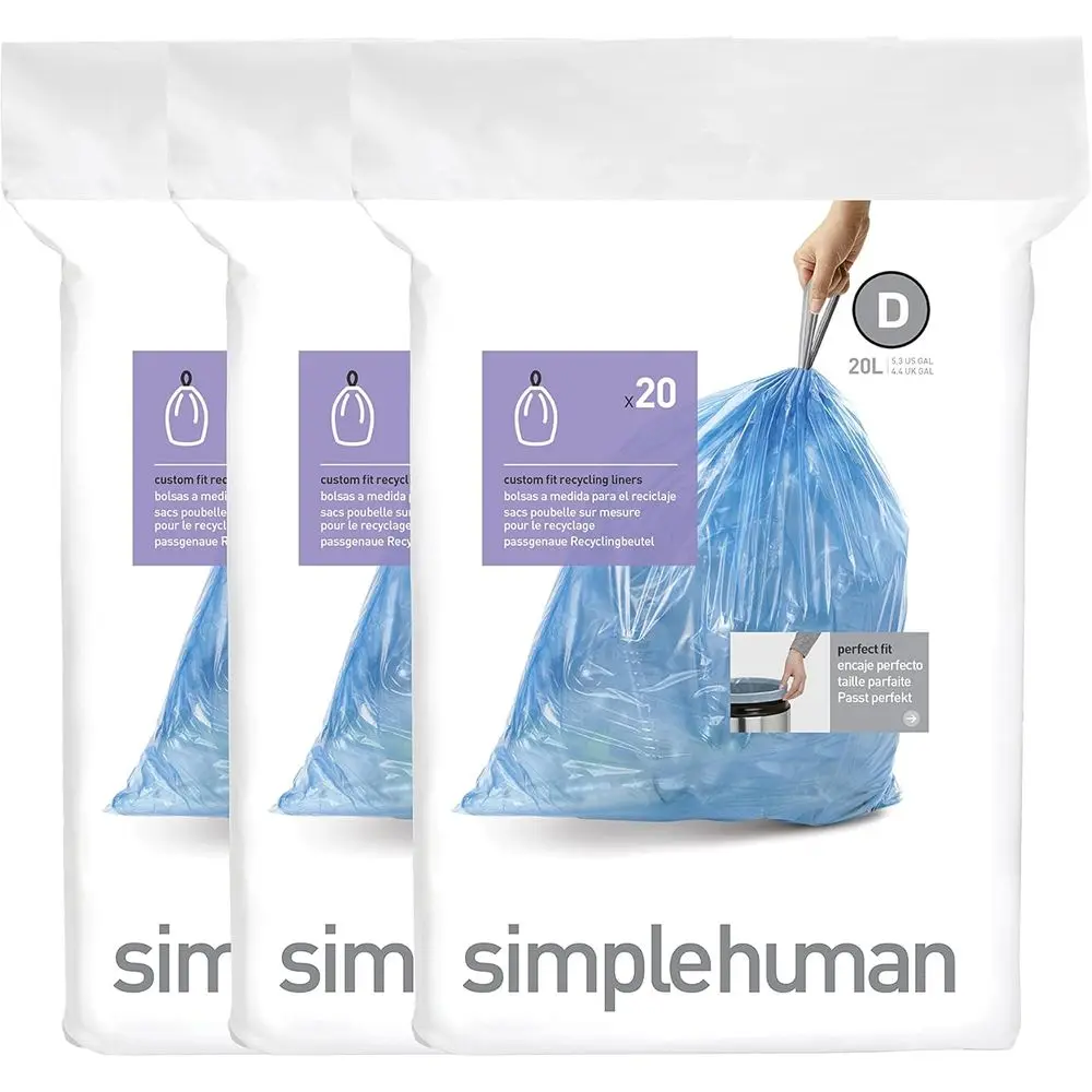 60 Count, Custom Fit Kitchen Liners, 20L/5.3G Trash Bags, Dispenser Packs, Blue
60 Count, Custom Fit Kitchen Liners, 20L/5.3G Trash Bags, Dispenser Packs, Blue