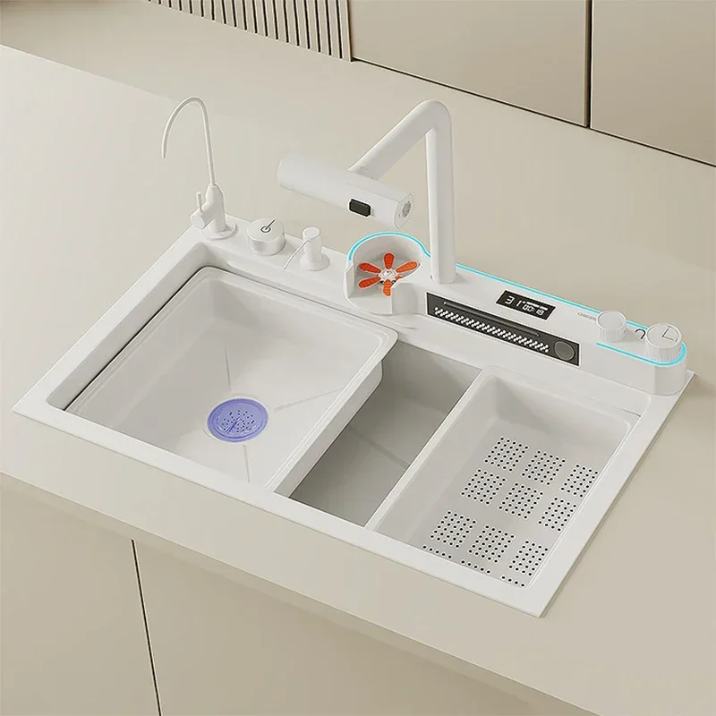 304 Stainless Steel Sink Digital Display Honeycomb Embossed Large Single Slot Thickened Multifunctional Vegetable Washing Basin
304 Stainless Steel Sink Digital Display Honeycomb Embossed Large Single Slot Thickened Multifunctional Vegetable Washing Basin