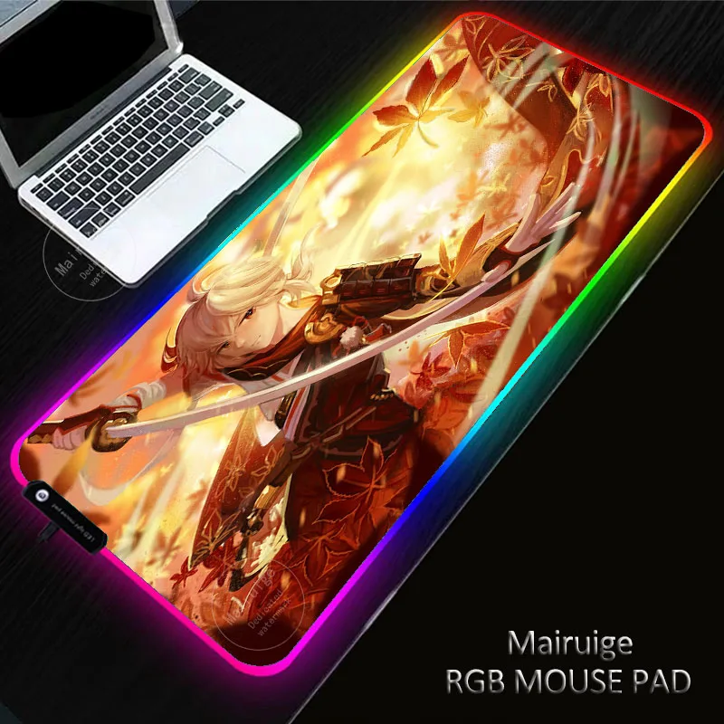 Игровые коврики для ноутбука Genshin Impact Kazuha со светодиодной подсветкой 40x90 см, RGB, большая клавиатура XXL, Нескользящие коврики, коврик для настольного компьютера
Игровые коврики для ноутбука Genshin Impact Kazuha со светодиодной подсветкой 40x90 см, RGB, большая клавиатура XXL, Нескользящие коврики, коврик для настольного компьютера