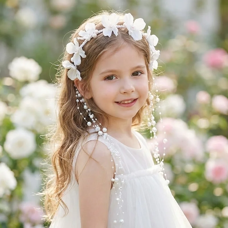 Forest Style Flower Hairband For Girls Sweet Fabric Wreath Pearl Tassel Hair Accessories Flower Girl Bridesmaid Headpieces
Forest Style Flower Hairband For Girls Sweet Fabric Wreath Pearl Tassel Hair Accessories Flower Girl Bridesmaid Headpieces