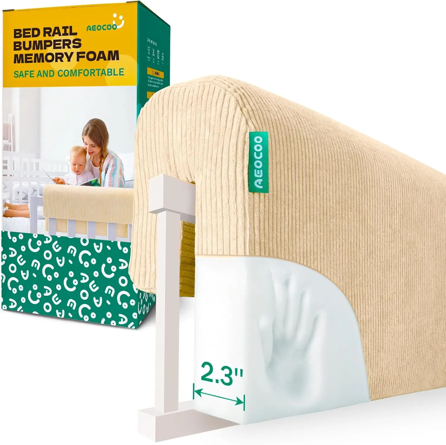 Bed Rail For Toddlers, Bed Bumpers For Toddlers, Tool-Free Install For Bunk Bed Accessories Protector, Soft Memory Foam With
Bed Rail For Toddlers, Bed Bumpers For Toddlers, Tool-Free Install For Bunk Bed Accessories Protector, Soft Memory Foam With