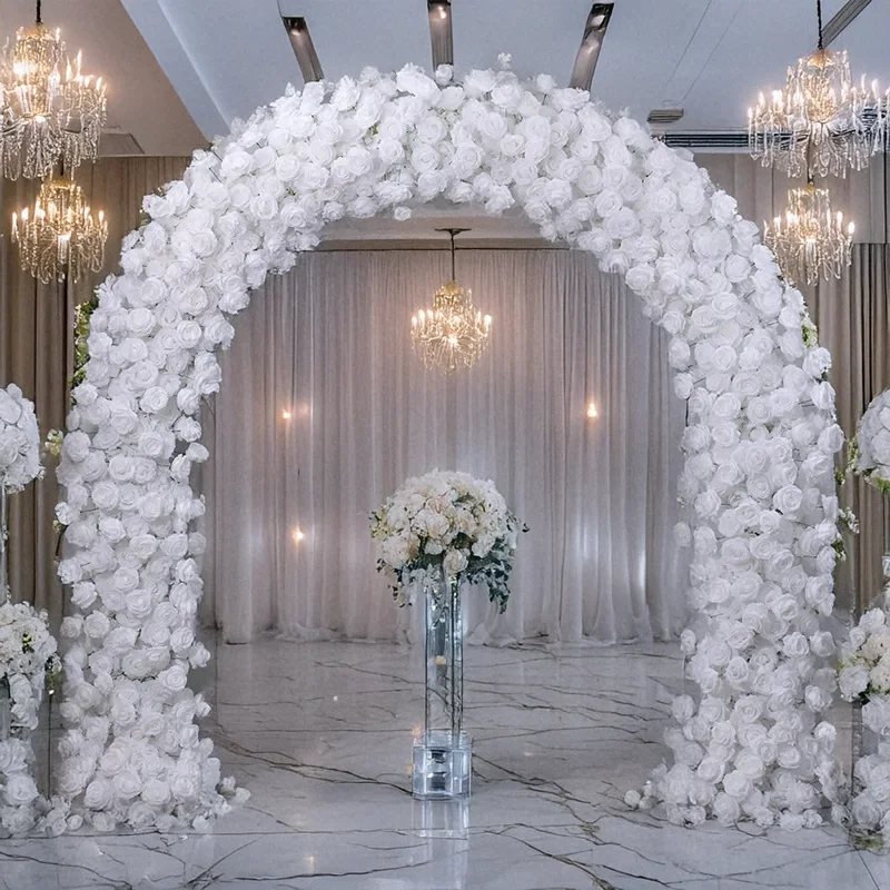 Искусственная чистая белая роза U-образная арка, цветок, свадебный фон, сценическое украшение, украшение для помолвки, цветочная дверь
Искусственная чистая белая роза U-образная арка, цветок, свадебный фон, сценическое украшение, украшение для помолвки, цветочная дверь