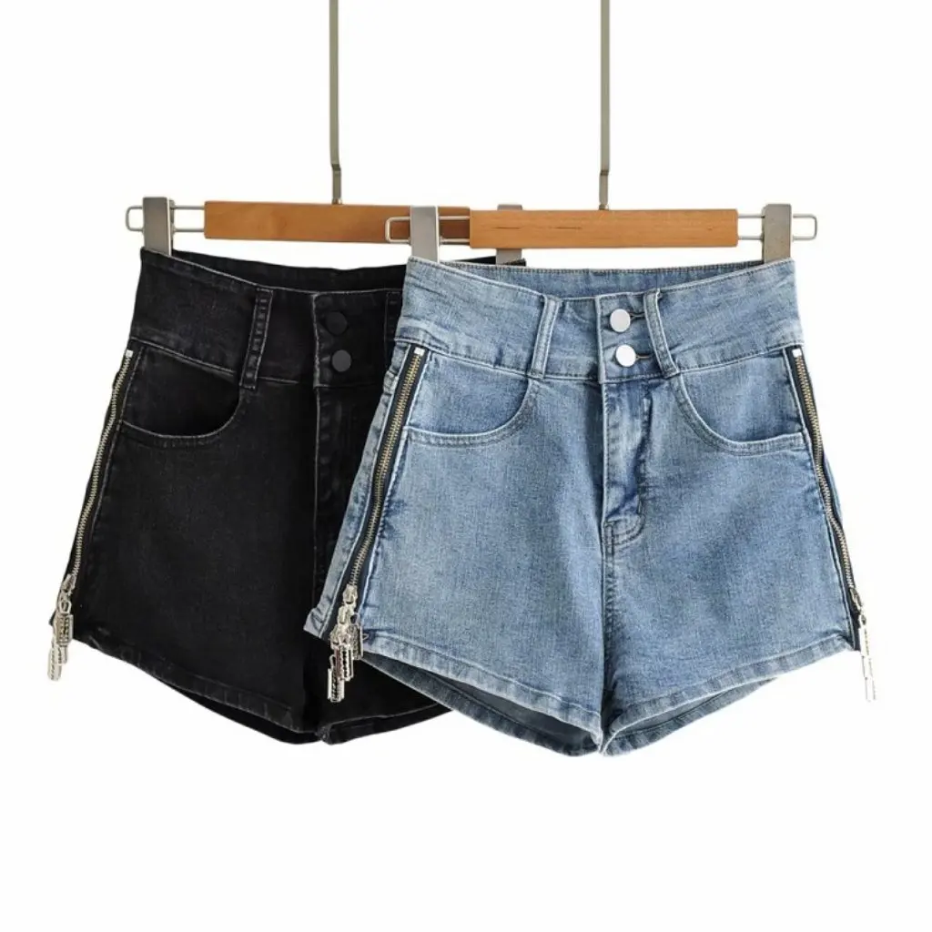 YPFF Women's Retro High Waist Denim Shorts Zipper Chic Slimming Hot Pants European American Style Fashion Bag Two Buckle Trendy
YPFF Women's Retro High Waist Denim Shorts Zipper Chic Slimming Hot Pants European American Style Fashion Bag Two Buckle Trendy