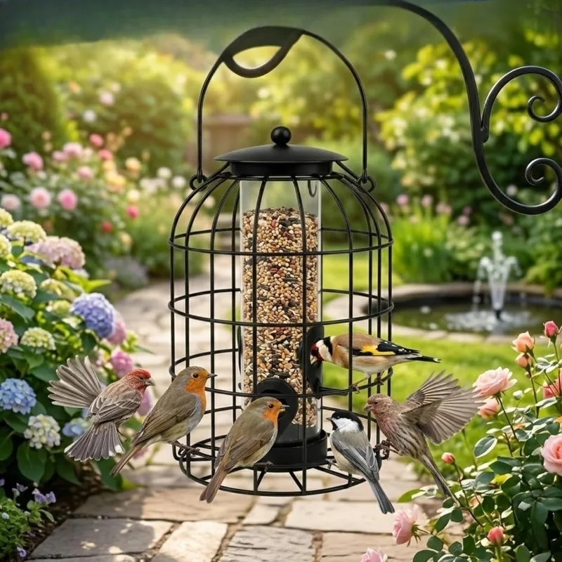 Hanging Iron Mesh Bird Feeder Suspended Feeding Tray, Outdoor Courtyard Garden Decorative Ornament for Wild Bird Daily Foraging
Hanging Iron Mesh Bird Feeder Suspended Feeding Tray, Outdoor Courtyard Garden Decorative Ornament for Wild Bird Daily Foraging