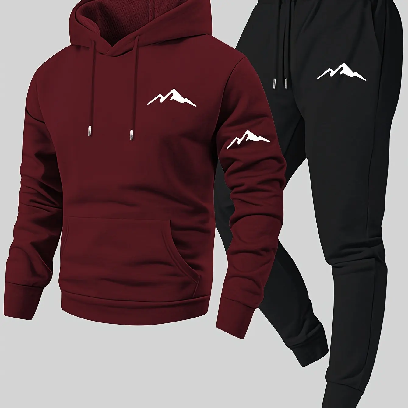Men 2Pcs Minimalist White Mountain Graphic Hoodie Sweatpants Set Polyester Loose Autumn Daily Street Casual Sport Tracksuit Male
Men 2Pcs Minimalist White Mountain Graphic Hoodie Sweatpants Set Polyester Loose Autumn Daily Street Casual Sport Tracksuit Male
