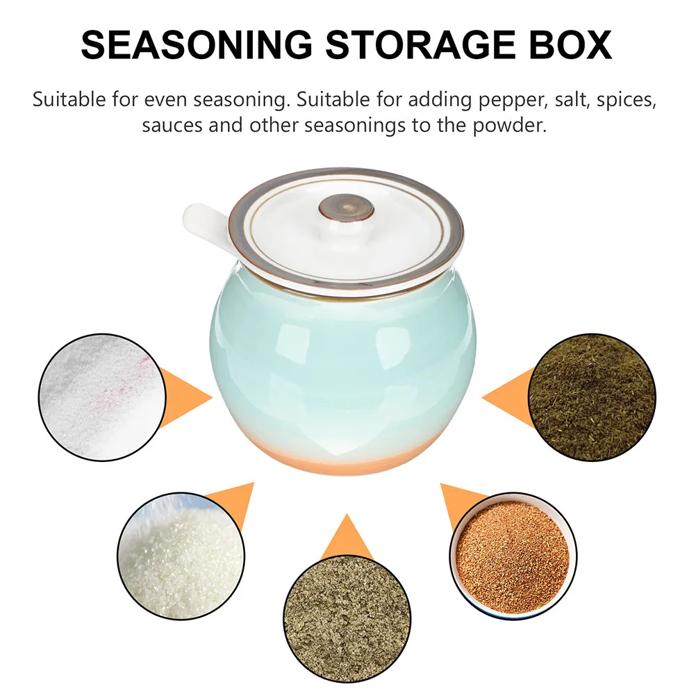 Ceramic Storage Jar Set Retro Style Kitchen Condiment Jar Sugar Spice Container Lid Spoon Ceramic Canister for Seasoning Salt
Ceramic Storage Jar Set Retro Style Kitchen Condiment Jar Sugar Spice Container Lid Spoon Ceramic Canister for Seasoning Salt