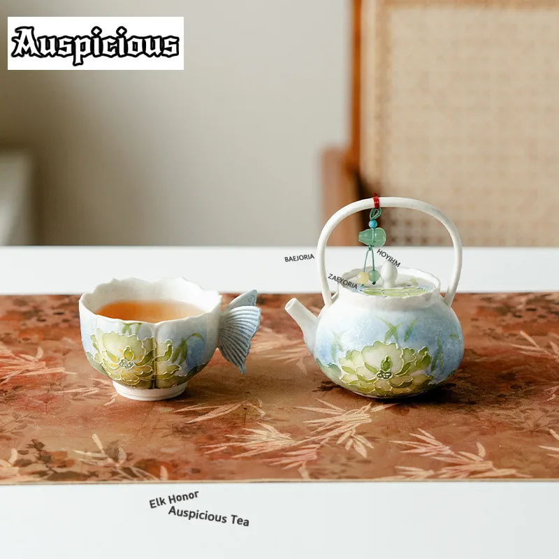 Lotus Edge Wave Blue Tea Set Complete Set Elegant Tea Ceremony Set Tea Soaking Teapot And Tea Cup Set Tea Supplies Decoration
Lotus Edge Wave Blue Tea Set Complete Set Elegant Tea Ceremony Set Tea Soaking Teapot And Tea Cup Set Tea Supplies Decoration