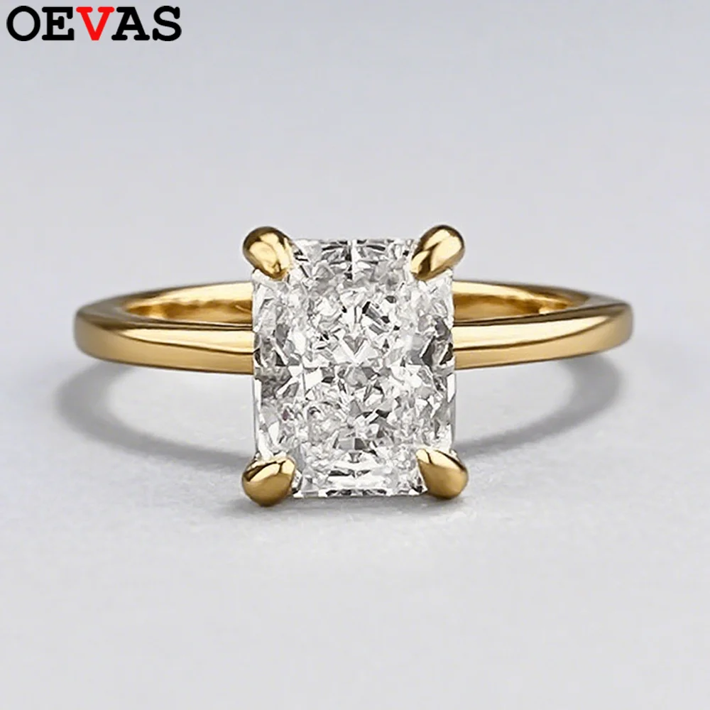 OEVAS S925 Silver 6*8MM High Carbon Diamond Ring 18K Gold Sparkling Rectangle Zircon Wedding Ring For Women Party Jewelry Gift
OEVAS S925 Silver 6*8MM High Carbon Diamond Ring 18K Gold Sparkling Rectangle Zircon Wedding Ring For Women Party Jewelry Gift