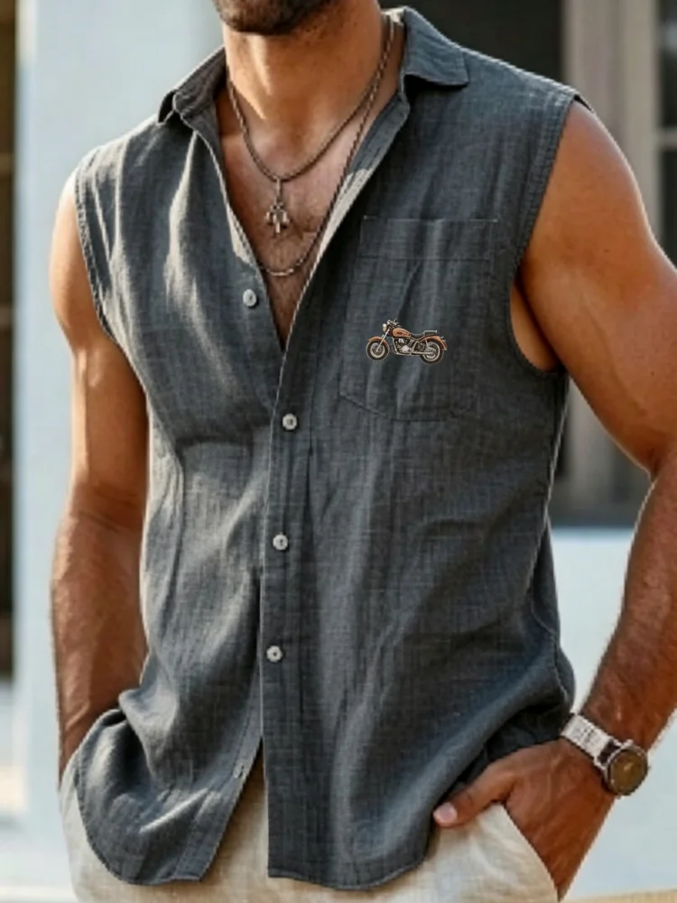 Men's Sleeveless Shirt Breathable Slim Fit Classic Cool Style with Big Pocket Casual Button Up Tops
Men's Sleeveless Shirt Breathable Slim Fit Classic Cool Style with Big Pocket Casual Button Up Tops