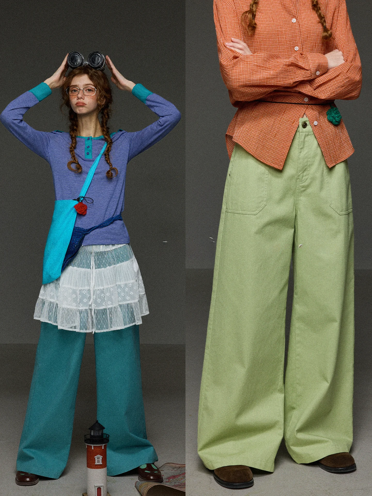 TNIT Retro High Waist Wide Leg Pants Women's Loose Fit Straight Cut Pocket Detail Color Casual Trousers Spring Season
TNIT Retro High Waist Wide Leg Pants Women's Loose Fit Straight Cut Pocket Detail Color Casual Trousers Spring Season