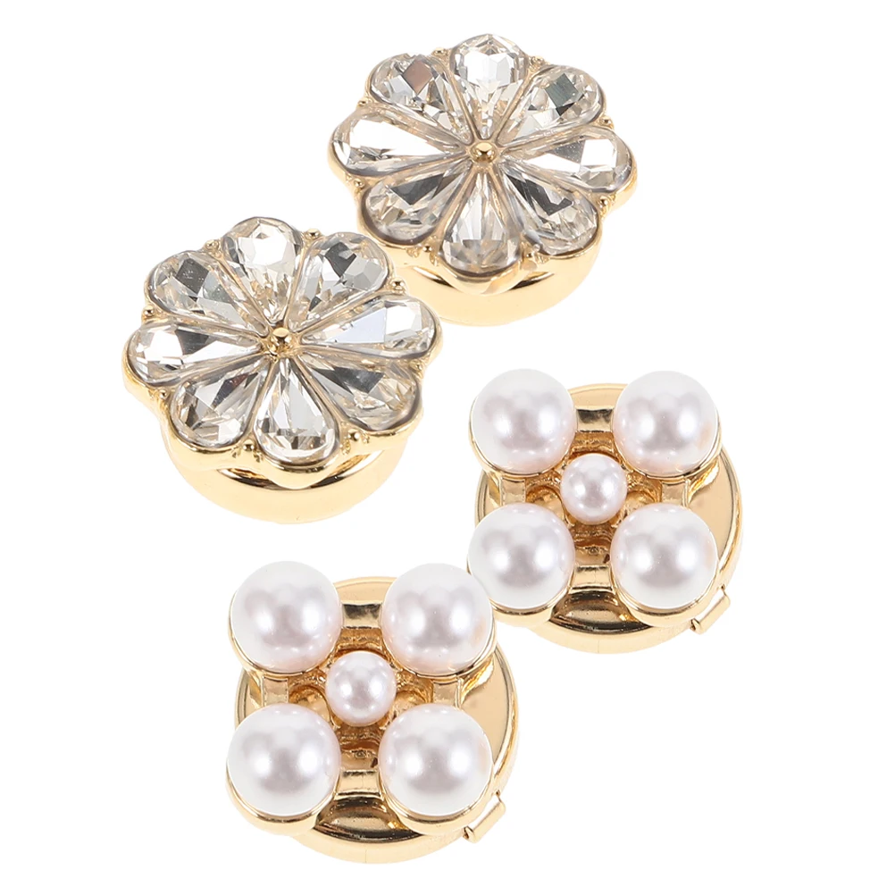 4Pcs Flower Shirt Button Covers Rhinestone Crystal Buttons For Clothing Alloy Women Blouses Crystal Elegant Accessories
4Pcs Flower Shirt Button Covers Rhinestone Crystal Buttons For Clothing Alloy Women Blouses Crystal Elegant Accessories