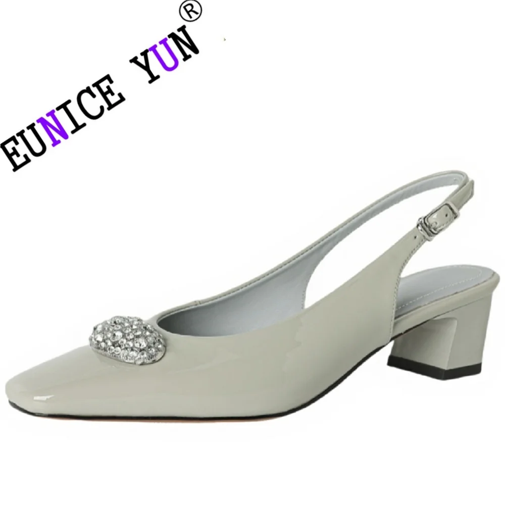 【EUNICE YUN】Women Handmade Patent Genuine Leather Slip-on Single Shoes Mid Heel Casual Female Sandals Shoes 34-40
【EUNICE YUN】Women Handmade Patent Genuine Leather Slip-on Single Shoes Mid Heel Casual Female Sandals Shoes 34-40